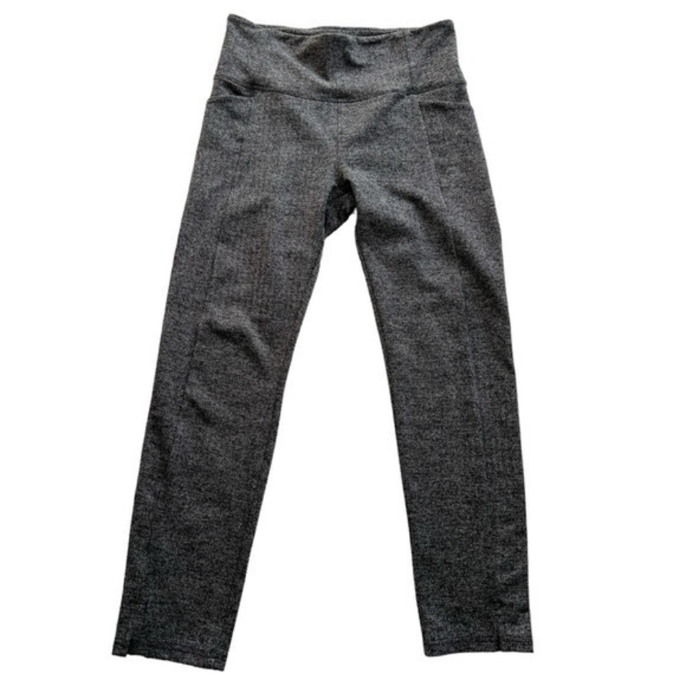 Athleta Black & Grey Chevron Mini Print Pants‎ Size Small